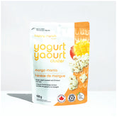 Happy Munch Mango Mania Yogurt Cluster pouch on a white background