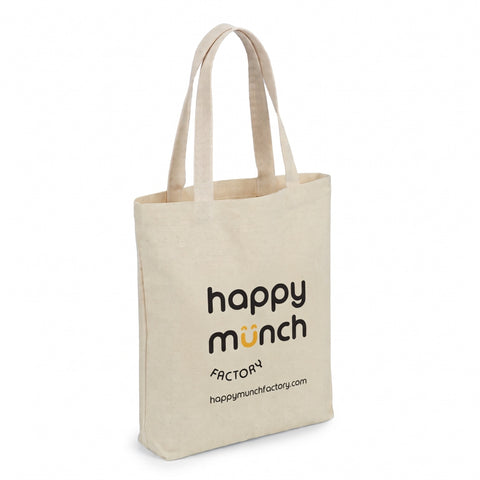 Happy Munch Factory Tote Bag (Back with Logo)