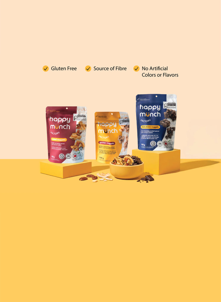 Happy Munch Pecan Coconut Nugget two flavours