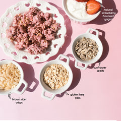 Happy Munch Strawberry Splash Yogurt Cluster ingredients