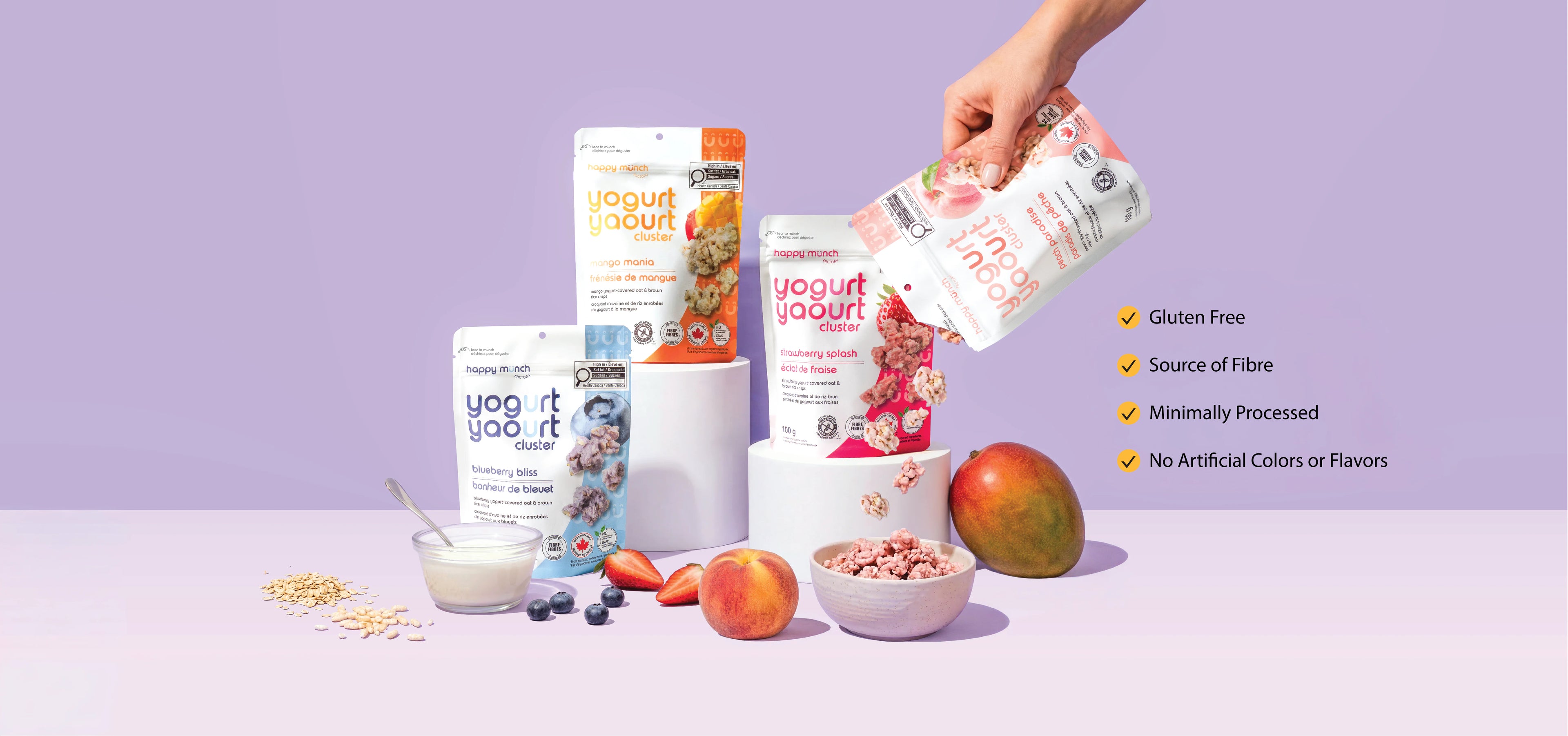 Happy Munch Yogurt Cluster Four Flavours